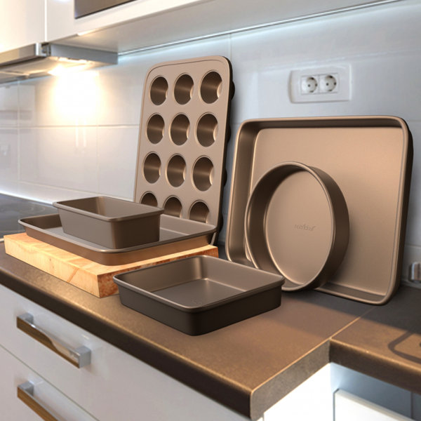 NutriChef 6 Piece NonStick Steel Bakeware Set & Reviews Wayfair